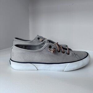 Sperry Top-Sider Women’s Grey Canvas Sneakers 6.5